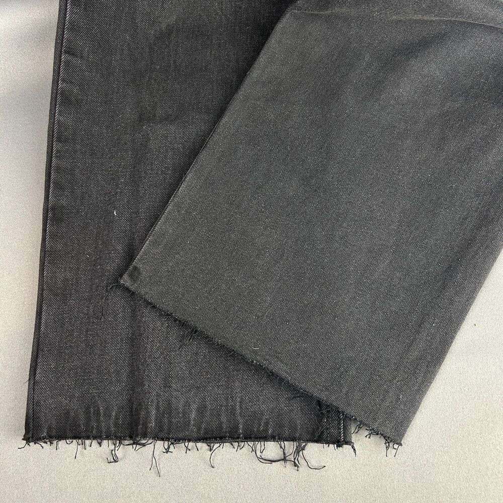 DIP Mid Rise Vintage Crop Black Raw Hem Jeans NWT Size 10 - Picture 7 of 16